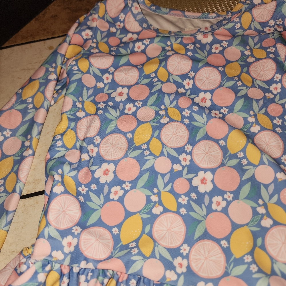 Charming Mary Rashguard Swim Set- Citrus Splash - Picture 2 of 6